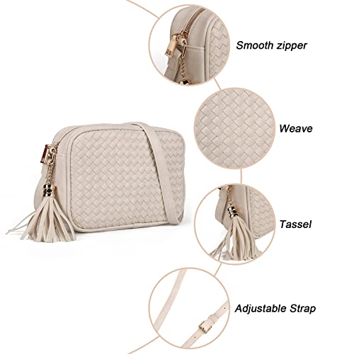 Woven Crossbody Leather Messenger Bag for Women - Gladdon