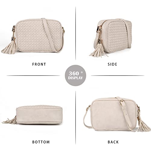 Woven Crossbody Leather Messenger Bag for Women - Gladdon