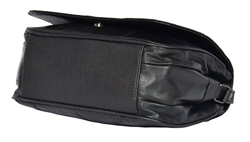 House Of Leather, Black Damen Umhängetasche Medium