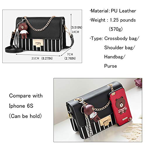 Stylish White Leather Crossbody Bag for Women (Chain Strap)