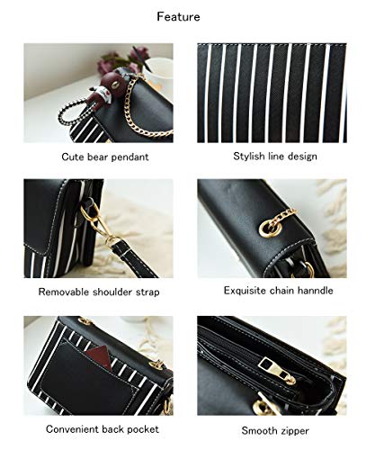 Stylish White Leather Crossbody Bag for Women (Chain Strap)