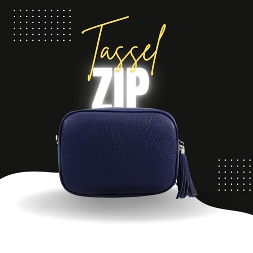 Quilted Leather Crossbody Bag with Tassel - Fushionable!