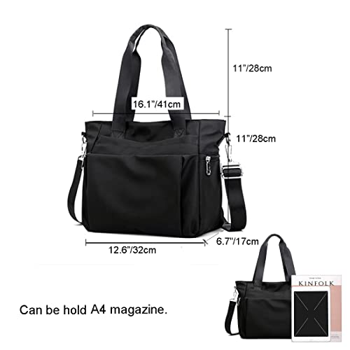 YANAIER Casual Waterproof Nylon Shoulder Bag for Women