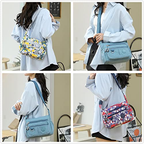 Nylon Crossbody Women's Designer Handbag - Yellow