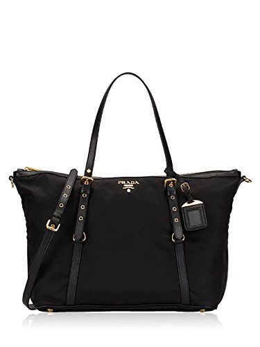Prada Black Nylon Damen Einkaufstasche - 1BG253 Tesutto