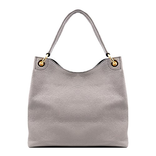 Prada Women's Grey Leather Satchel Bag Handbag