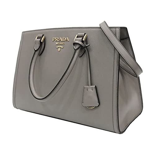 Prada Gray Saffiano Large Satchel Handbag
