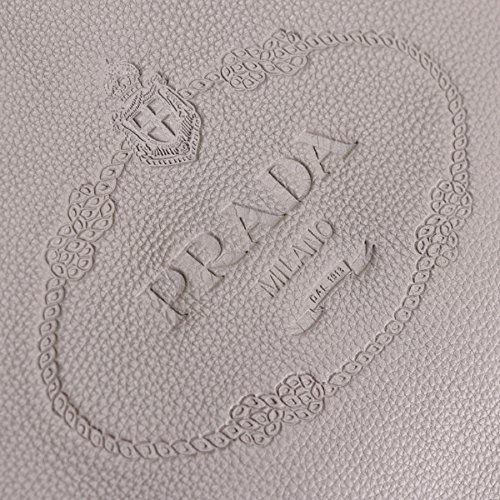 Prada Women's Grey Leather Satchel Bag Handbag