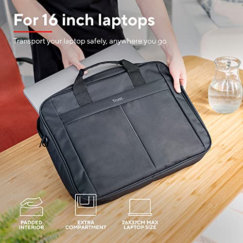 Black Designer Laptop Bag for Business - 16 Inch