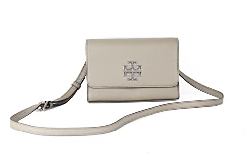 Tory Burch Britten Combo Leather Shoulder Clutch Handbag