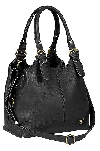 Mabel London Amelia Handbag - Black, Medium Size