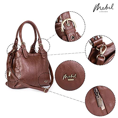 Mabel London Amelia Handbag - Black, Medium Size