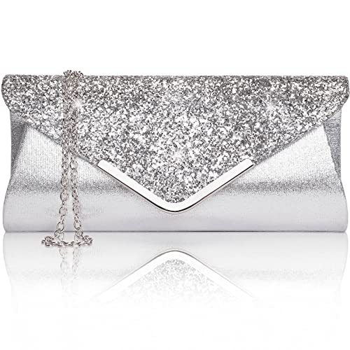 Elegant Sequins Evening Clutch Purse - Larcenciel Women's