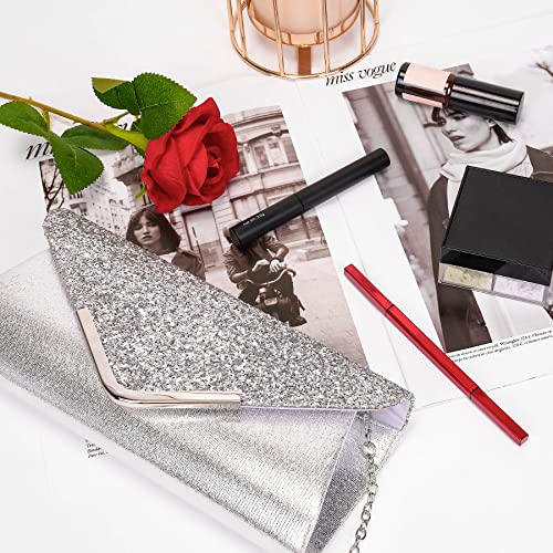 Elegant Sequins Evening Clutch Purse - Larcenciel Women's