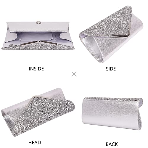 Elegant Sequins Evening Clutch Purse - Larcenciel Women's