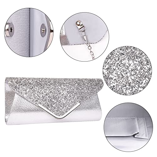 Elegant Sequins Evening Clutch Purse - Larcenciel Women's
