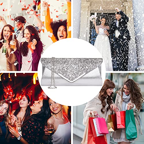 Elegant Sequins Evening Clutch Purse - Larcenciel Women's