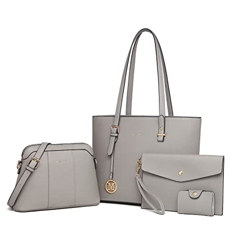Miss Lulu Designer Handbags: Tote Bag Set with Wristlet
