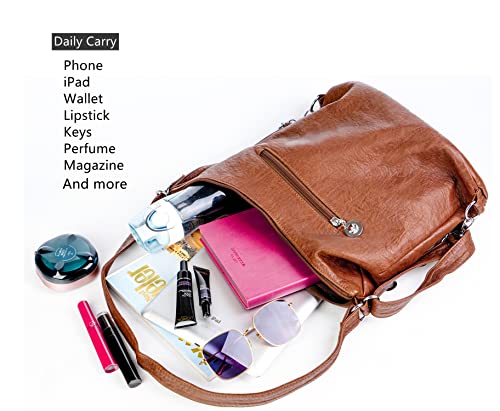 Brown Hobo Tote: Soft Leather Designer Shoulder Bag