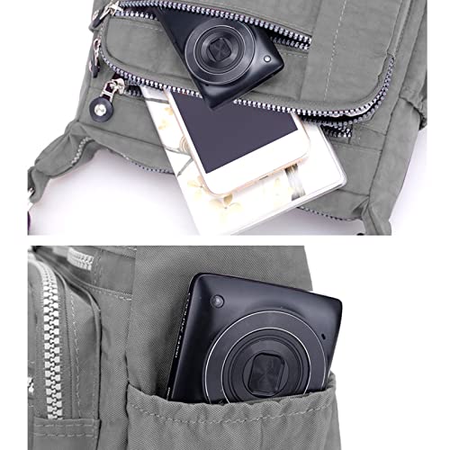 Stylish Grey Shoulder Bag, Ideal for Shopping & Hiking
