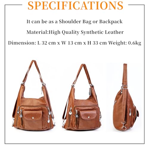 Brown Hobo Tote: Soft Leather Designer Shoulder Bag