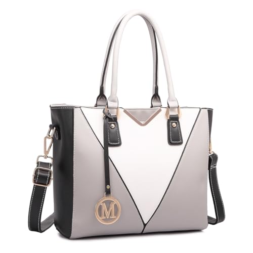 Miss Lulu V-Shape Leather Look Shoulder Handbag Medium