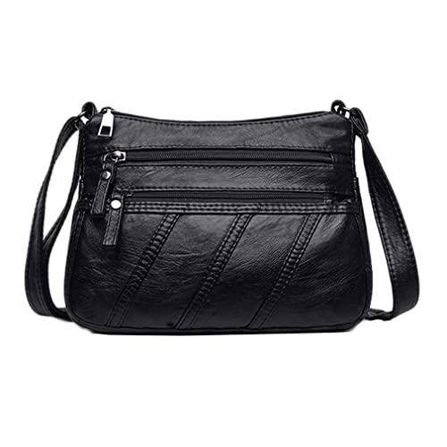 Women's Black T2 Designer Handbags, Soft PU Leather