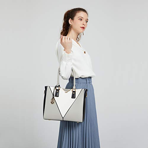 Miss Lulu V-Shape Leather Look Shoulder Handbag Medium