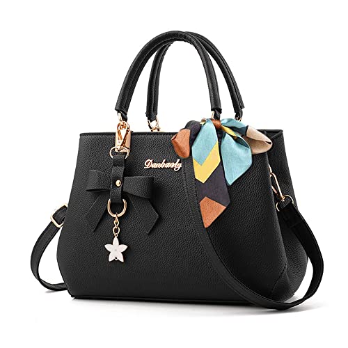 Black PU Leather Ladies Shoulder Handbag_Style For Casual & Work
