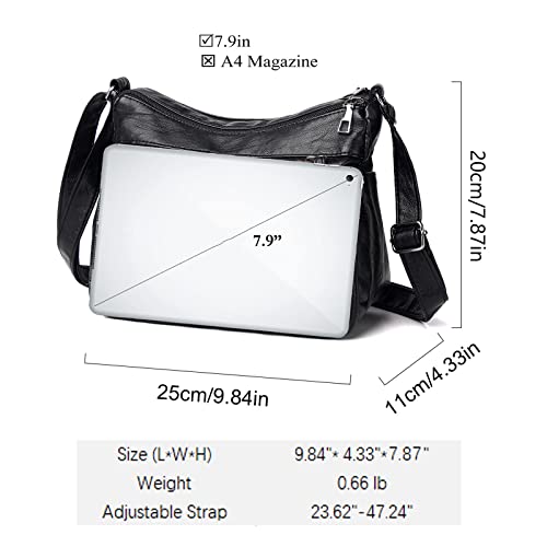 Hanaso Women Black Small Designer Crossbody Handbag