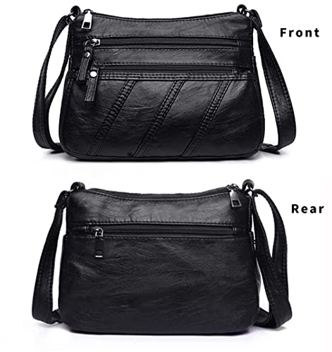Women's Black T2 Designer Handbags, Soft PU Leather
