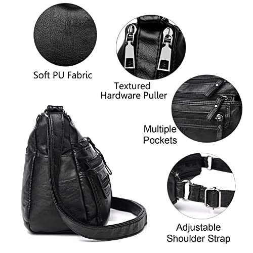 Hanaso Women Black Small Designer Crossbody Handbag
