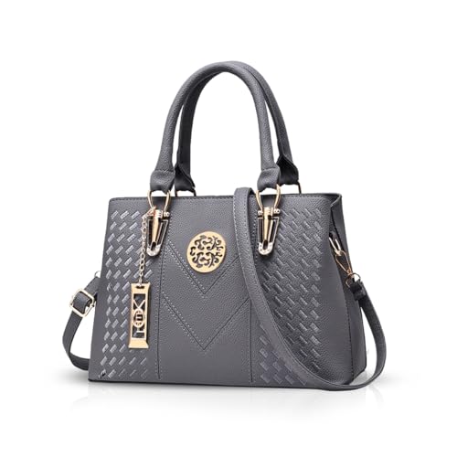 NICOLE&DORIS Women Fashion Top Handle Bag - Gray
