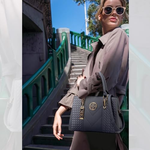 NICOLE&DORIS Women Fashion Top Handle Bag - Gray