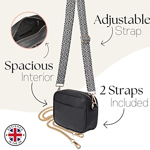 Lily England Versatile Crossbody Handbag, Black