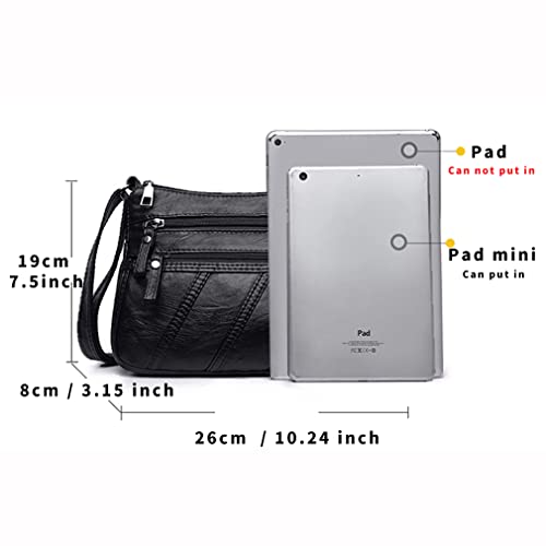 Women's Black T2 Designer Handbags, Soft PU Leather