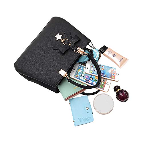 Black PU Leather Ladies Shoulder Handbag_Style For Casual & Work