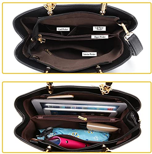 Fashionable PU Leather Tote Messenger Bag with Plush Ball
