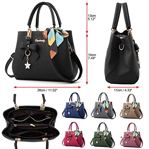 Black PU Leather Ladies Shoulder Handbag_Style For Casual & Work