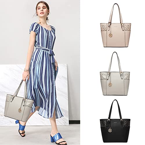 Miss Lulu Laser Cut Out Shoulder Bag in Black