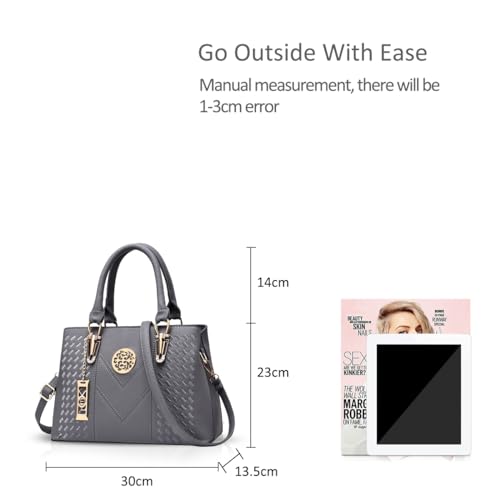 NICOLE&DORIS Women Fashion Top Handle Bag - Gray