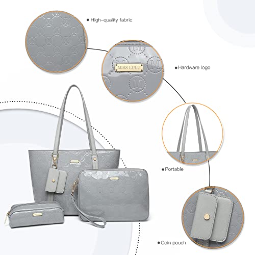 Miss Lulu PU Leather Shoulder Hobo Handbag Set