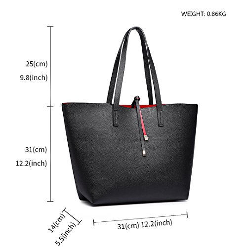 Miss Lulu Damen Handtaschen Set – Modische Schultertasche