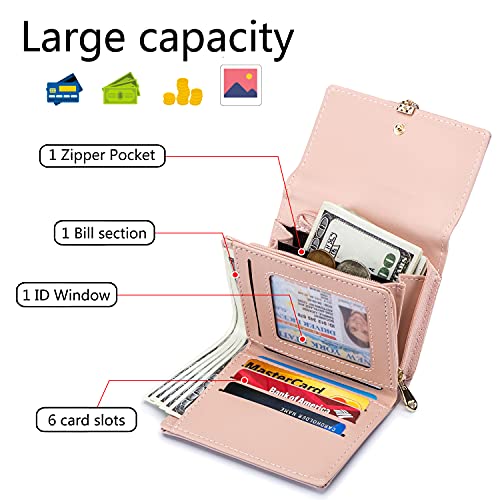 Roulens Designer Women's RFID-Blocking Leather Wallet