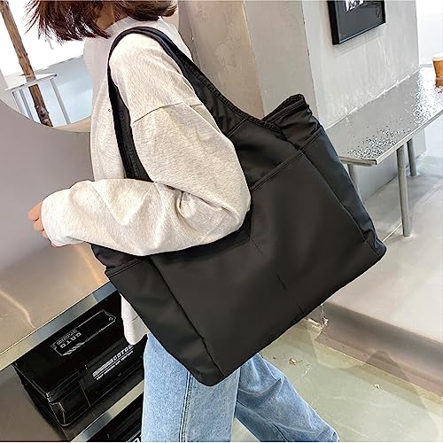 Black Multi-Pocket Designer Tote Bag for Women