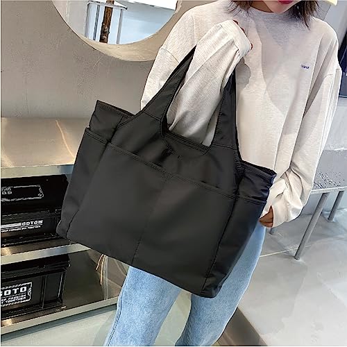 Black Multi-Pocket Designer Tote Bag for Women