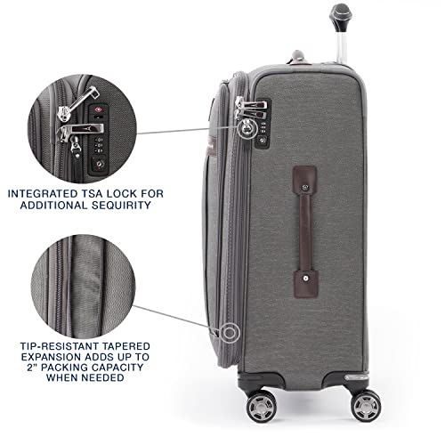 Vintage Grey Travelpro Platinum Elite International Carry-On Spinner