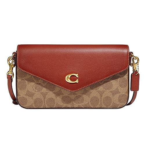 Coach Wyn Signature Brown Clutch Bag