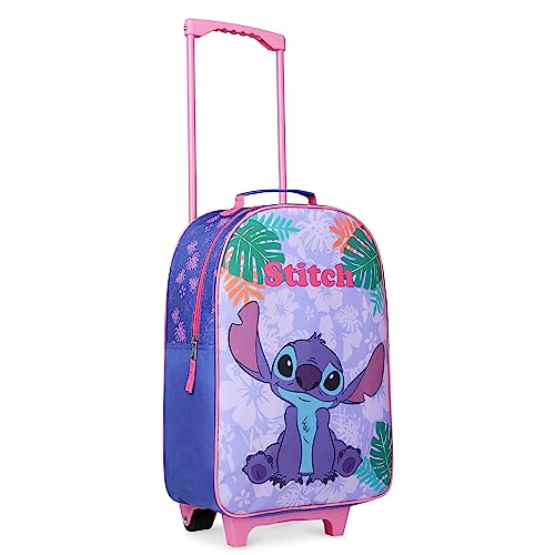 Disney Stitch Kids Suitcase: Cute Foldable Trolley Handbag