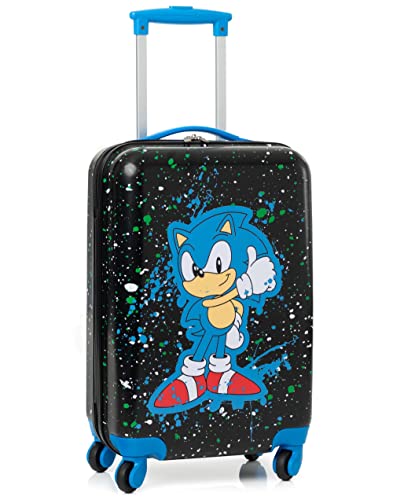 Sonic Hedgehog Kids Cabin Suitcase | Speedy Black Handbag